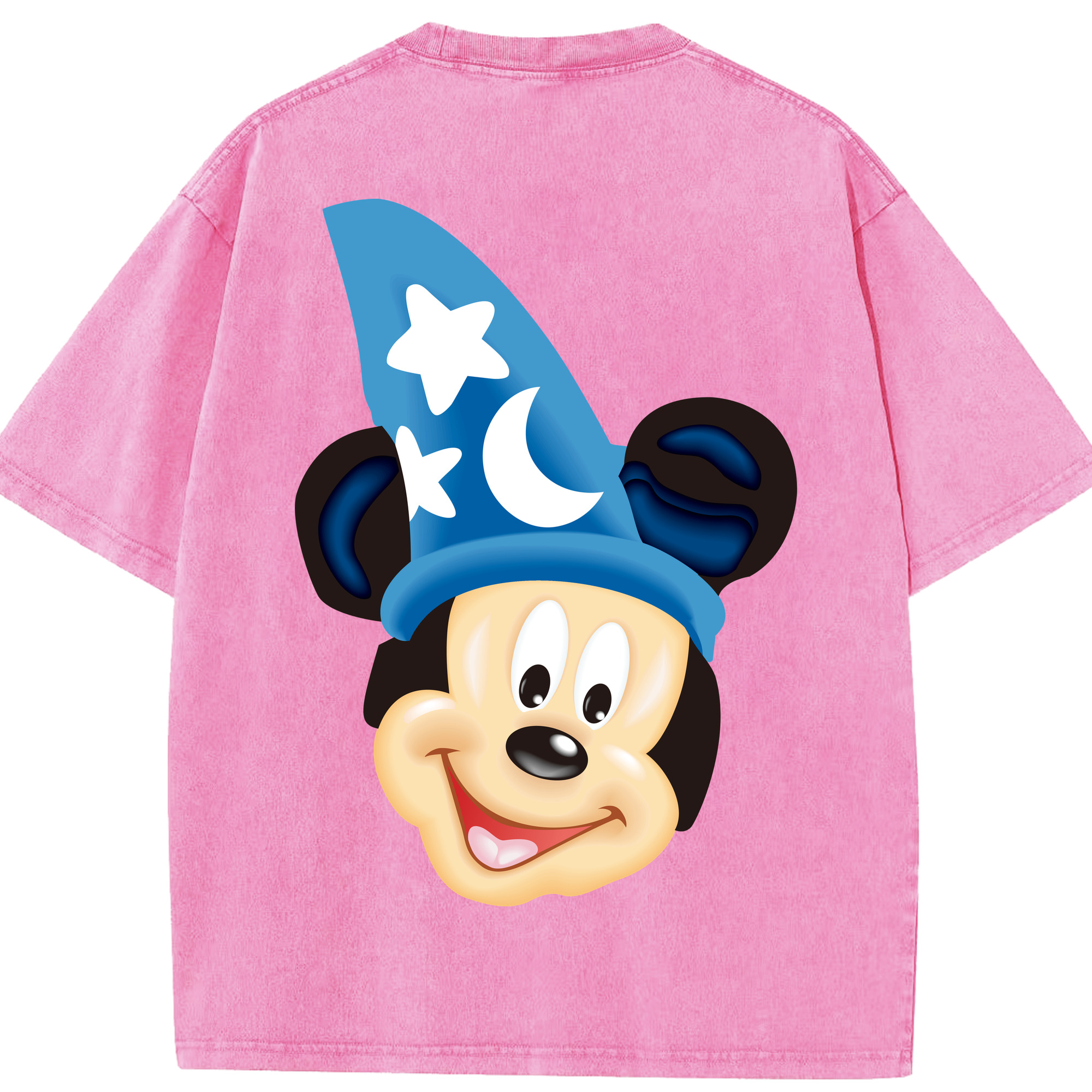 （画像用） ミッキーマウス Mickey Mouse 綿100% ヴィンテージ風 半袖Tシャツ（背面プリント）